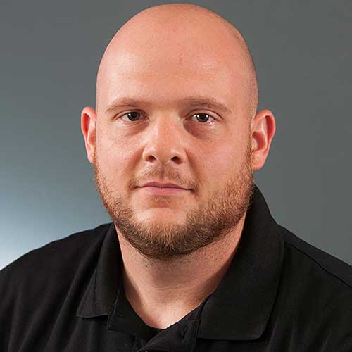 a man looking at the camera