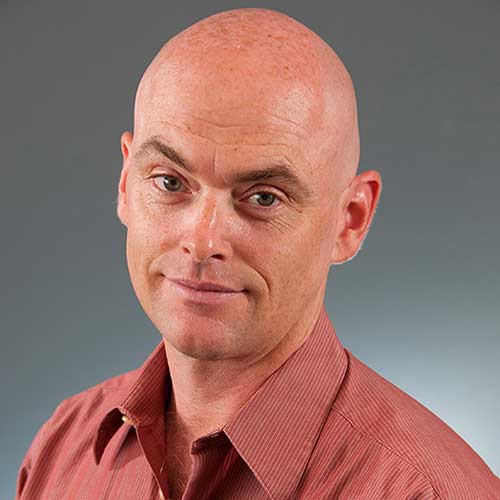 a man looking at the camera