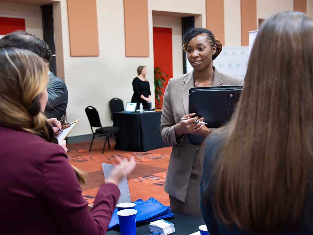 Young Accounting Student at an event