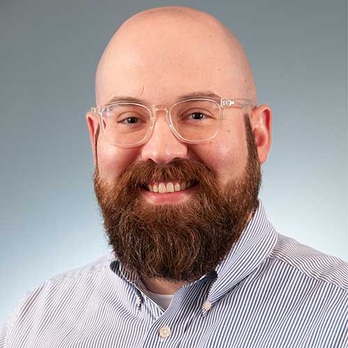 a man wearing glasses