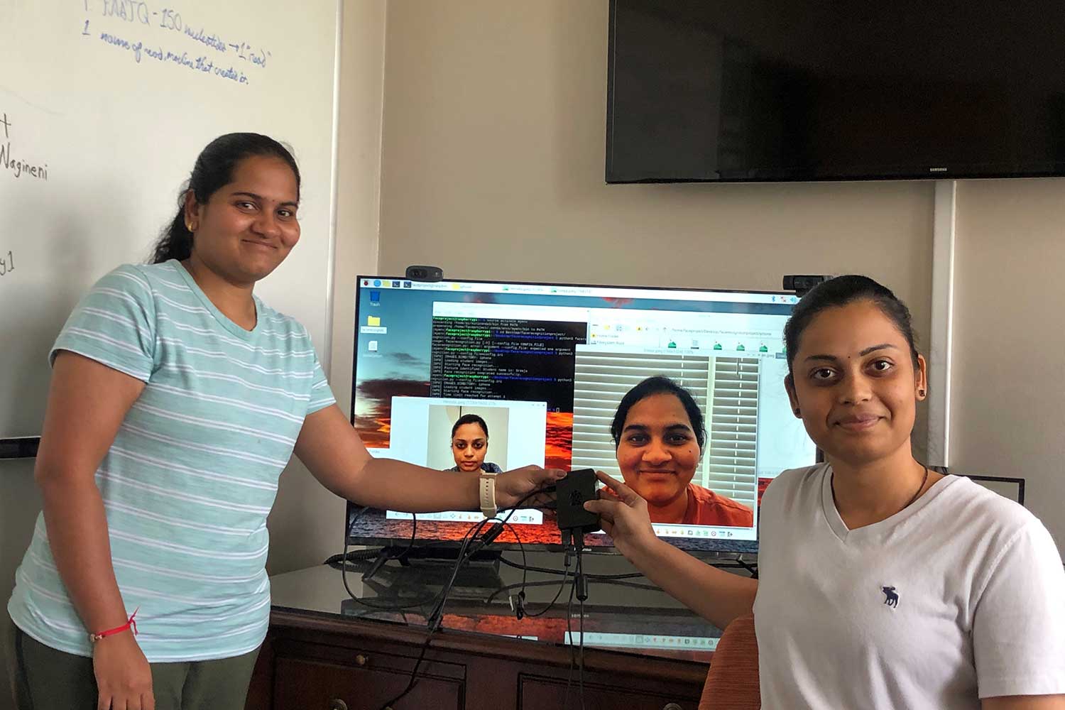 Anusree et al. posing for the camera