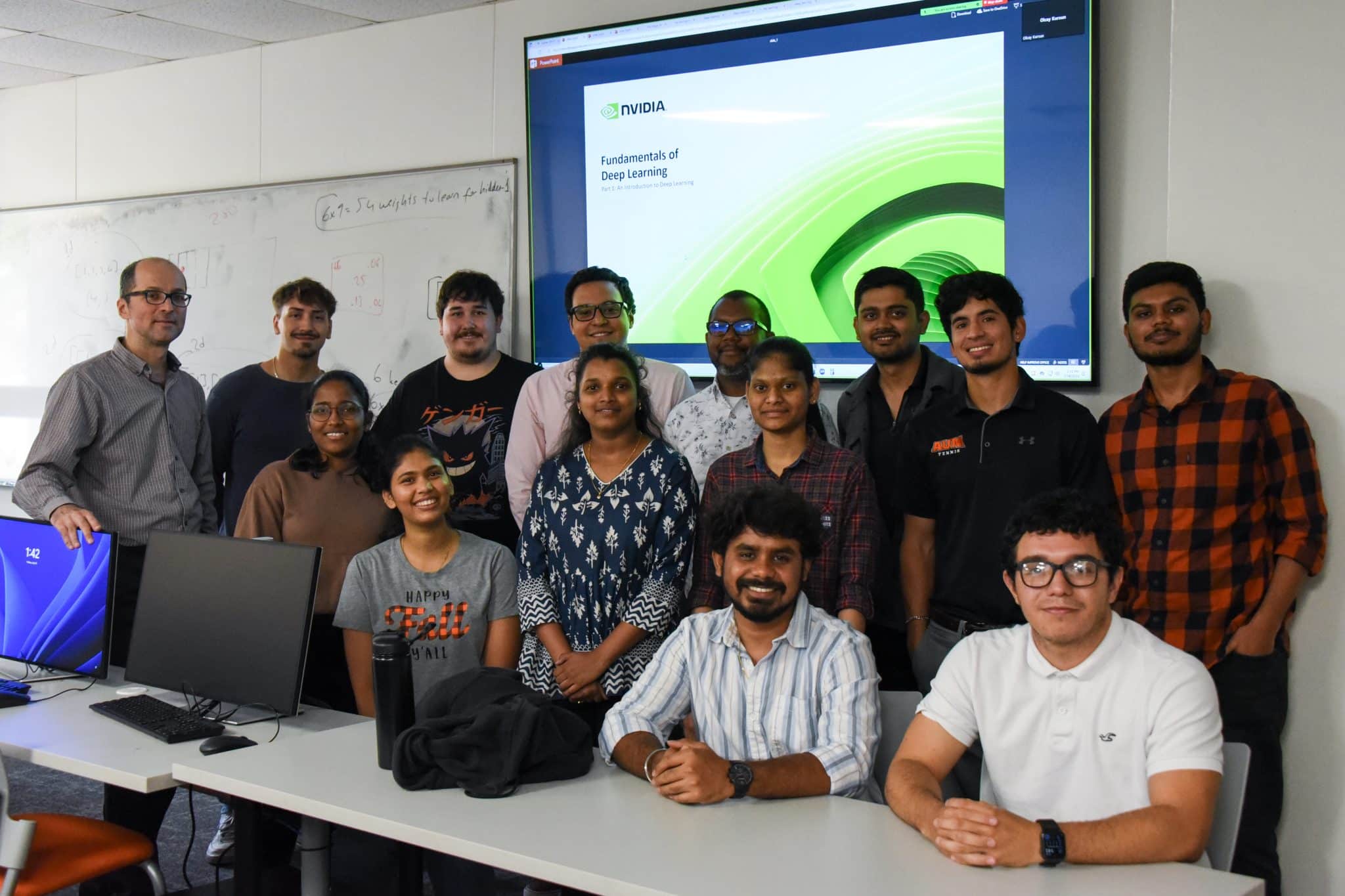 Students participated in AI training through NVIDIA's Deep Learning Training and Certification course.